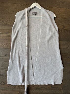Cyrus Sleeveless Cardigan - Heather Light Grey- Size S